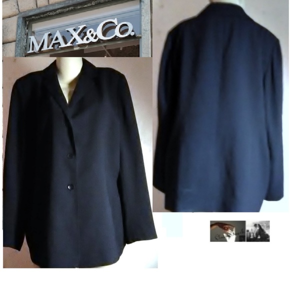 August Max Woman New Black Pinstripe Blazer - Picture 1 of 5